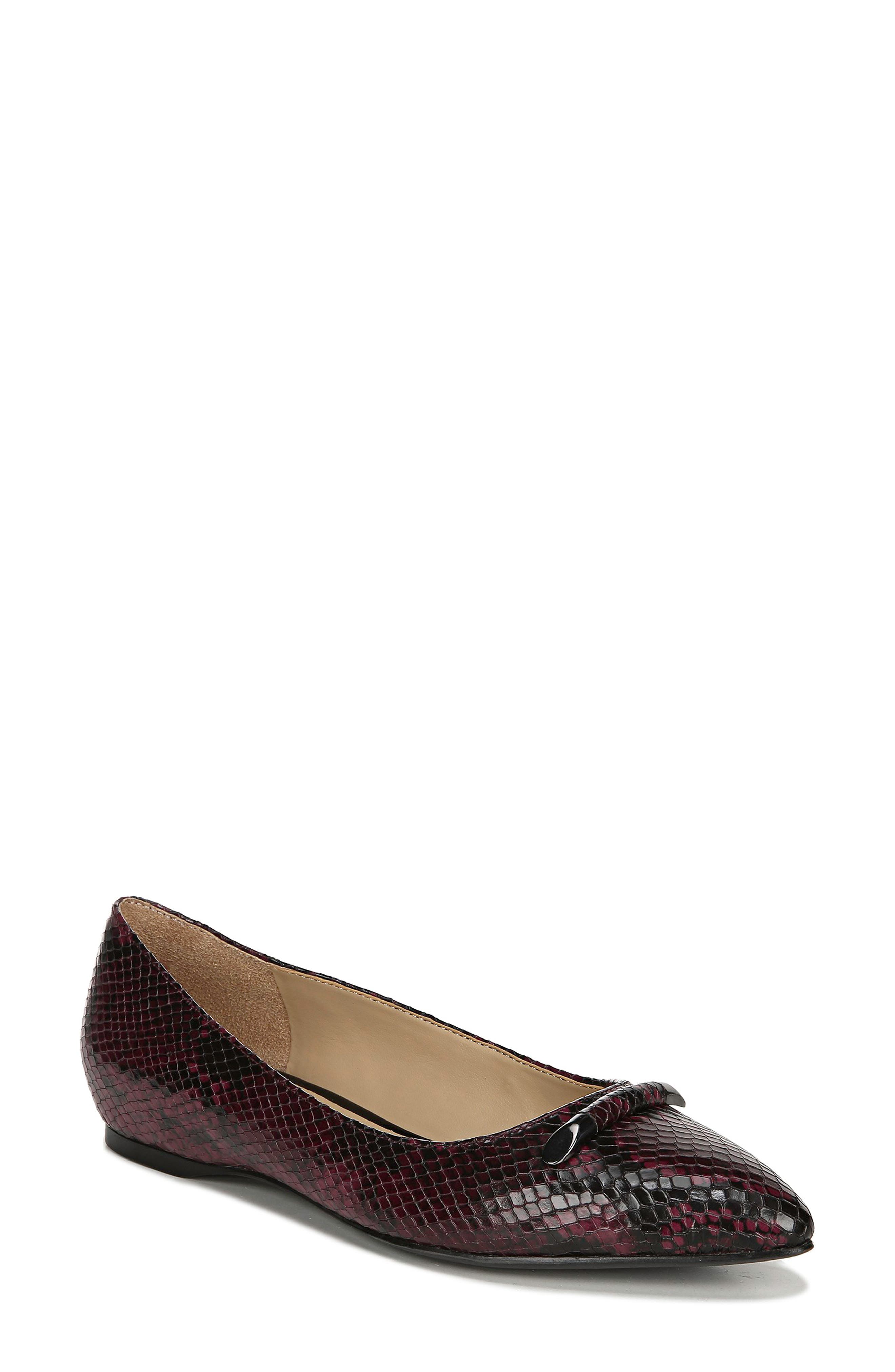 Sable Flat, Main, color, BURGUNDY SNAKE LEATHER