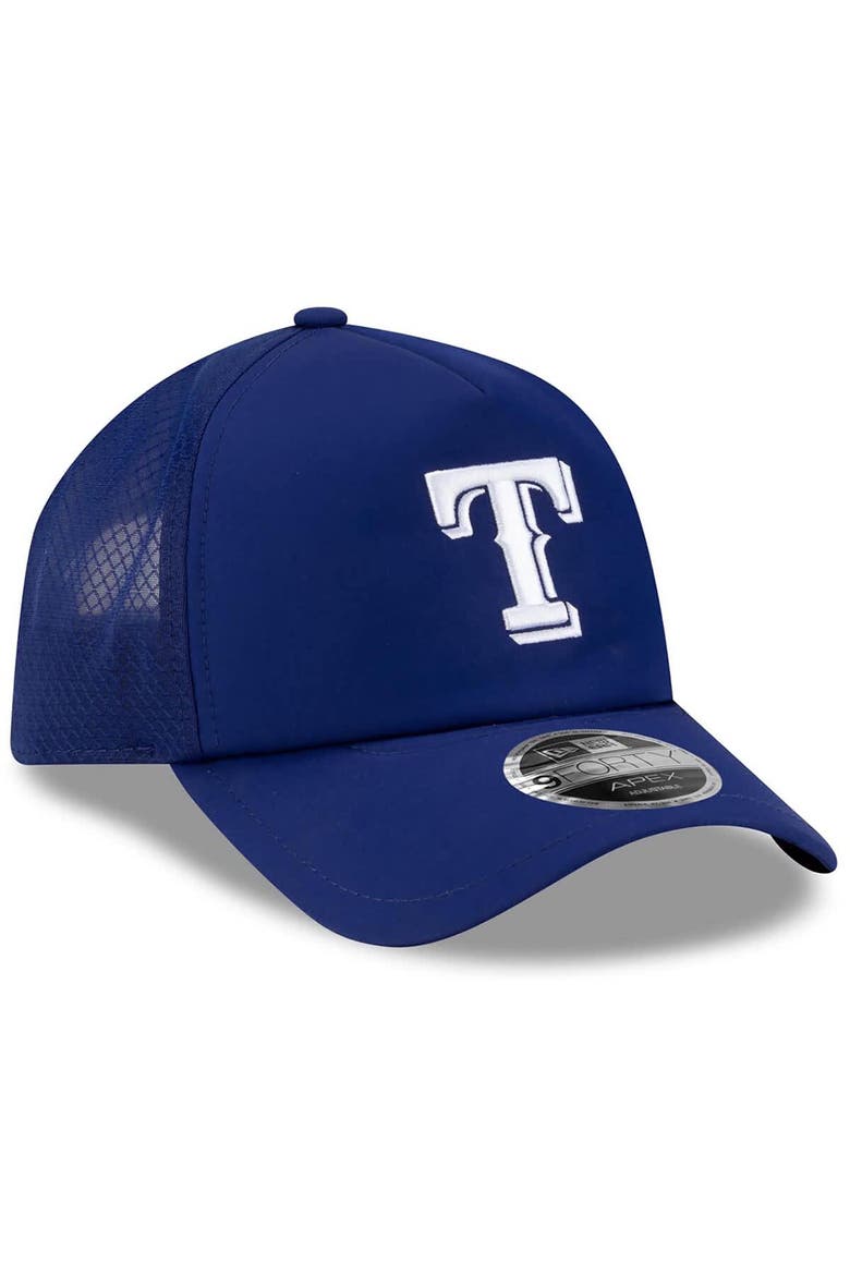 Men's New Era Royal Texas Rangers 2026 Batting Practice Apex 9FORTY Adjustable Trucker Hat, Alternate, color, Royal