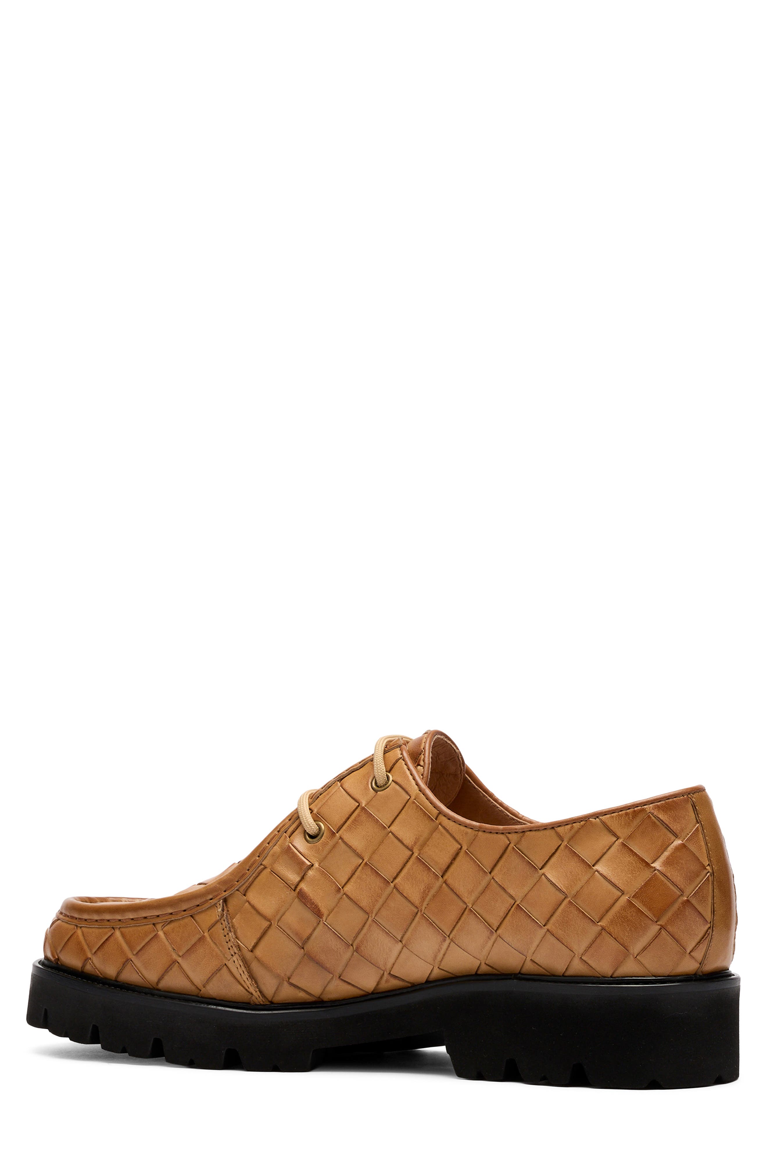 Montana Woven Leather Loafer, Alternate, color, CAMEL