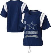 WEAR by Erin Andrews Women's WEAR by Erin Andrews Navy Dallas Cowboys Cinched Colorblock T-Shirt
