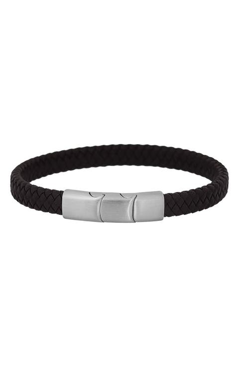 Men's Woven Leather Bracelet