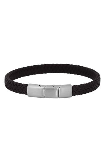 Geoffrey Beene Woven Leather Bracelet
