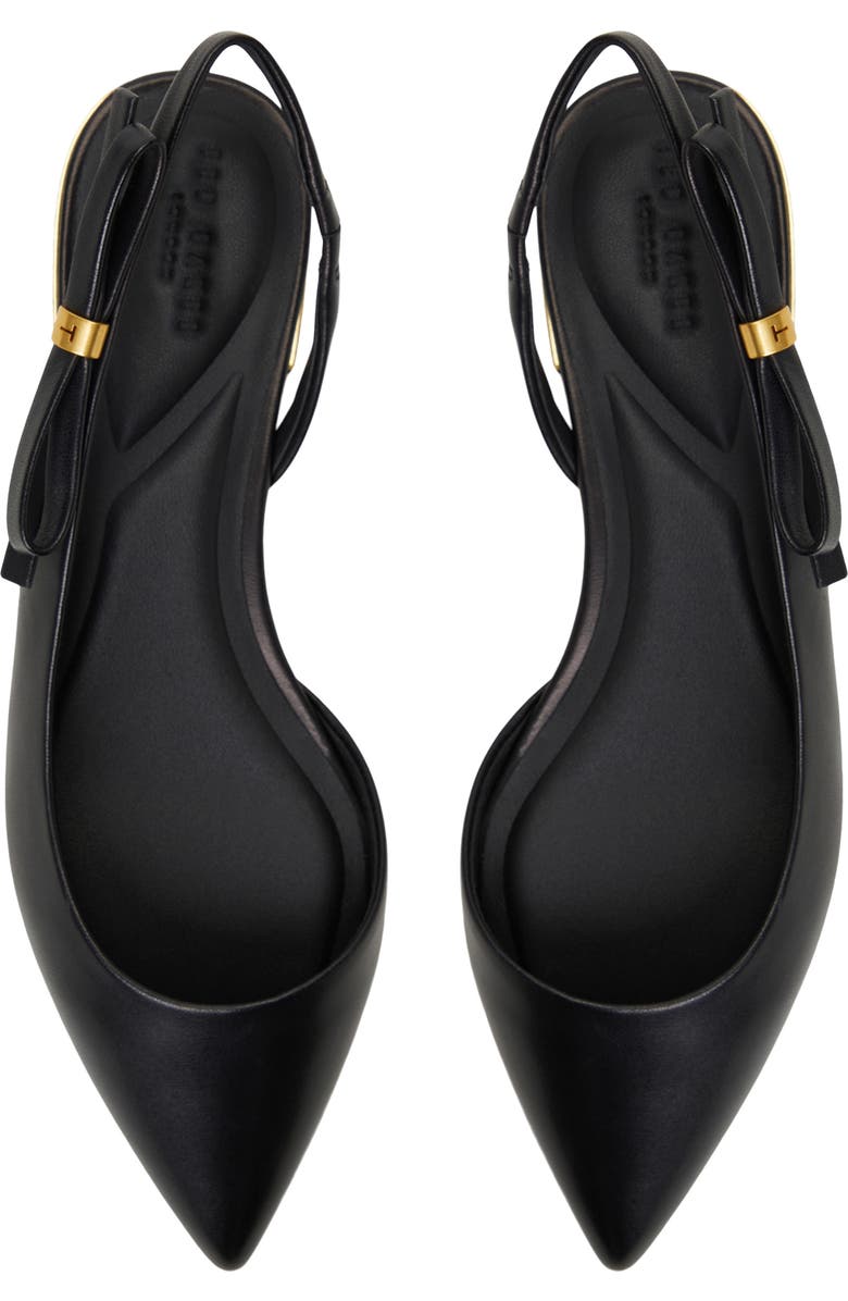 Ted Baker London Jane Bow Slingback Half D'Orsay Pointed Toe Flat, Alternate, color,
