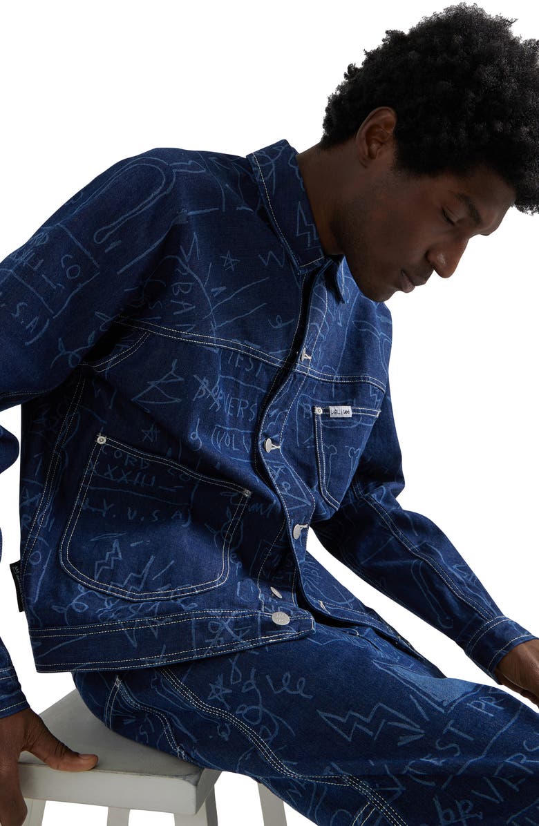 Lee x Basquiat Print Denim Jacket, Alternate, color, 