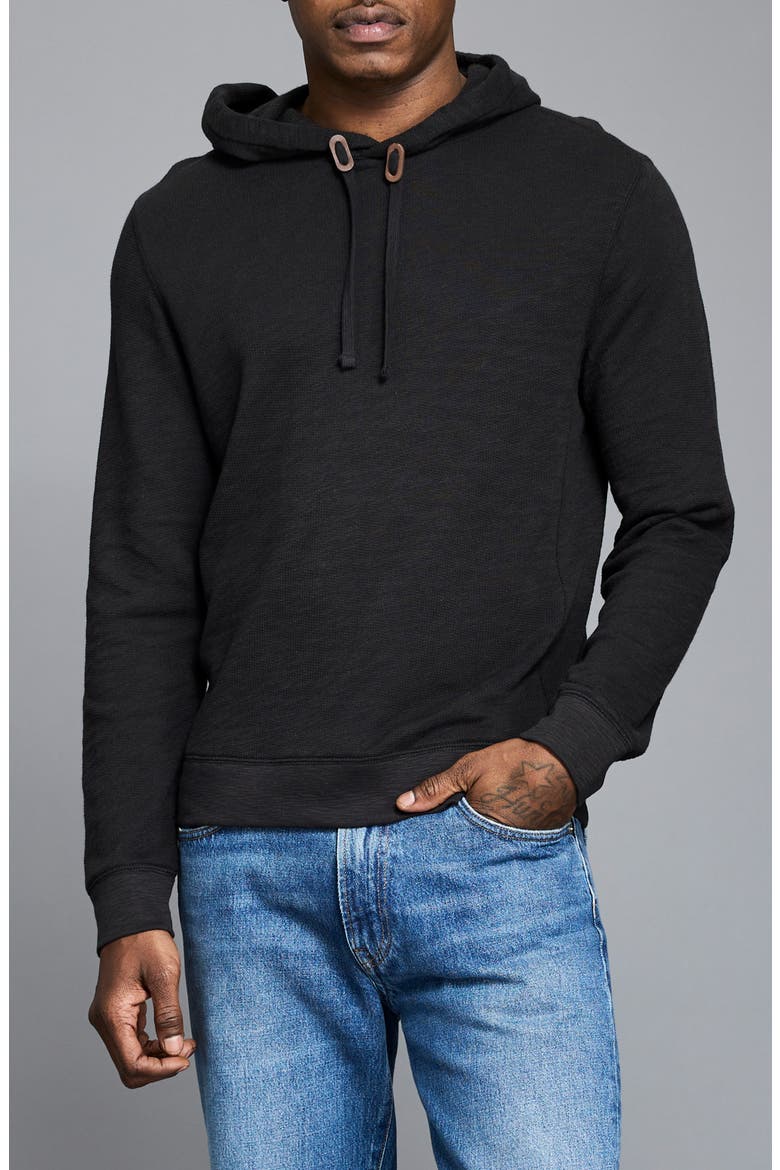 French Terry Hoodie, Alternate, color, BLACK