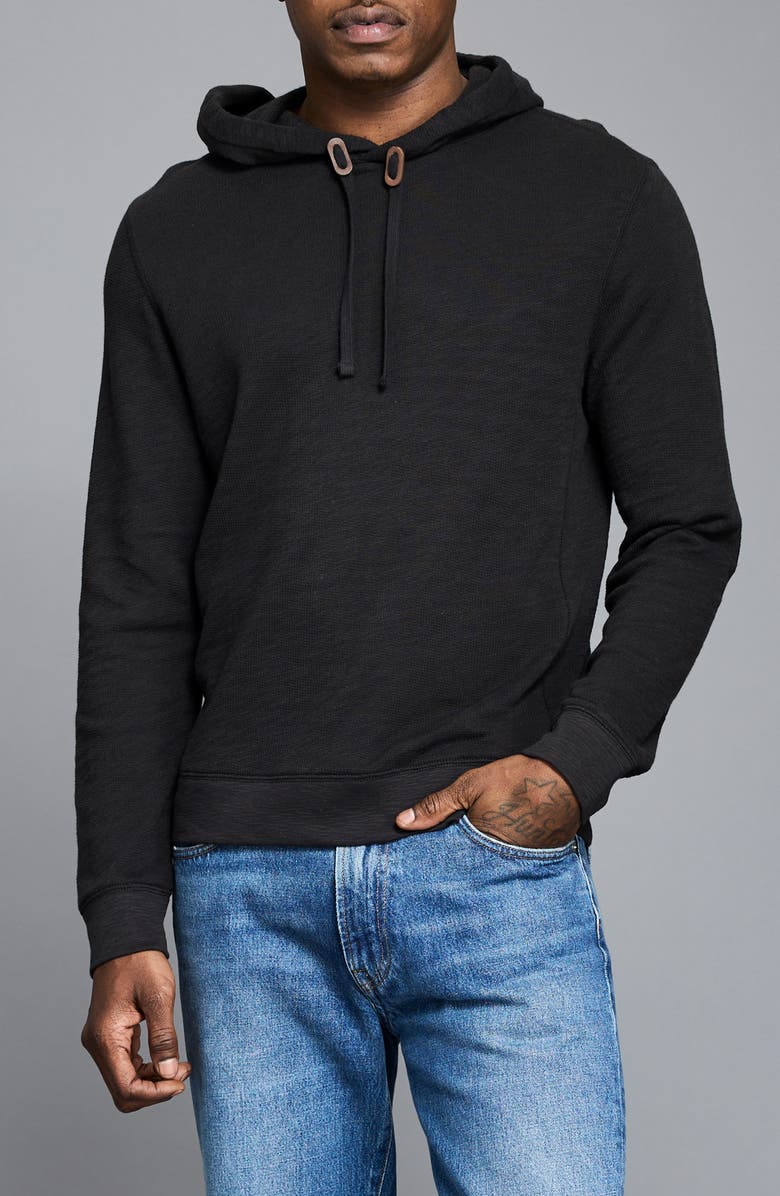 Billy Reid French Terry Hoodie, Alternate, color, Black