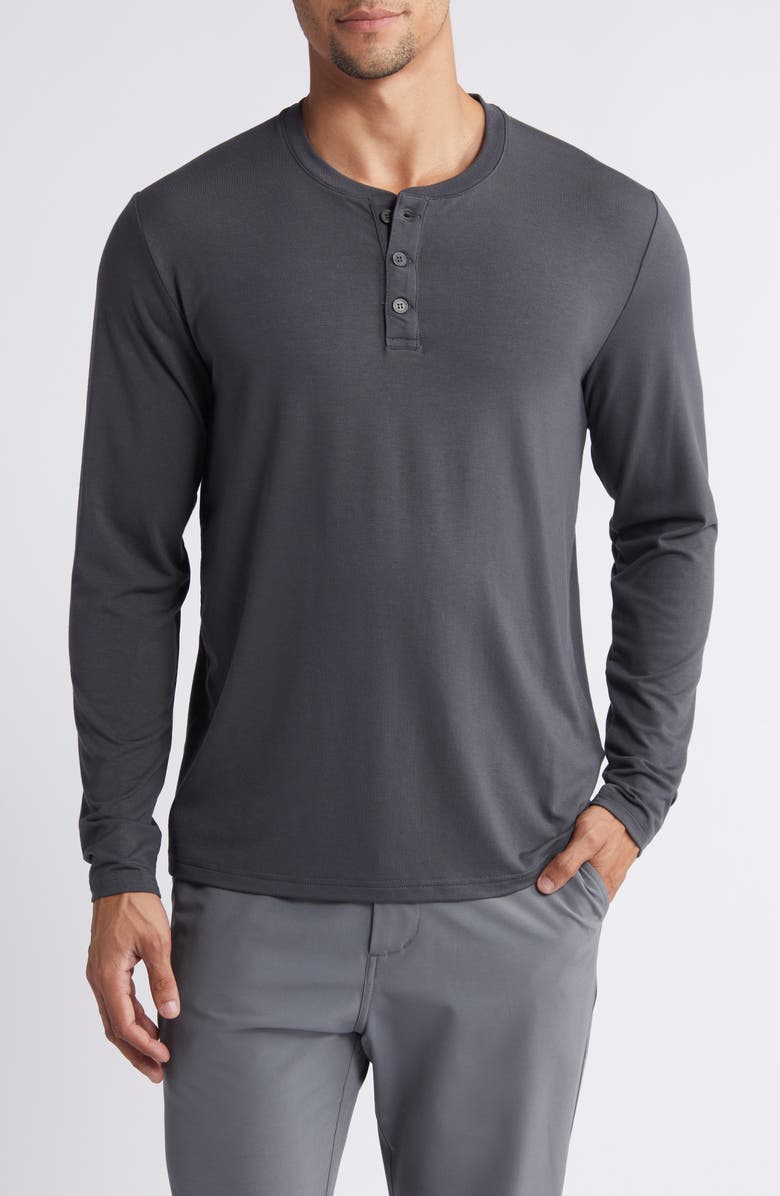 Free Fly Flex Performance Henley, Main, color, Black Sand