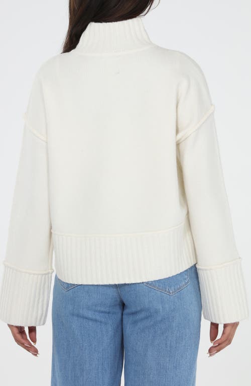 Rain And Rose Turtleneck Sweater In White