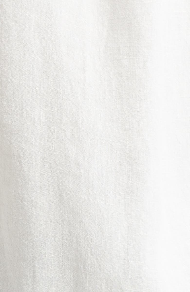 BEAMS Linen Chambray Button-Down Shirt, Alternate, color, White