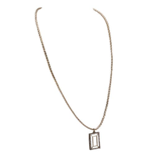 Dhwani Bhansal Vazio Pendant In White Rhodium Plated