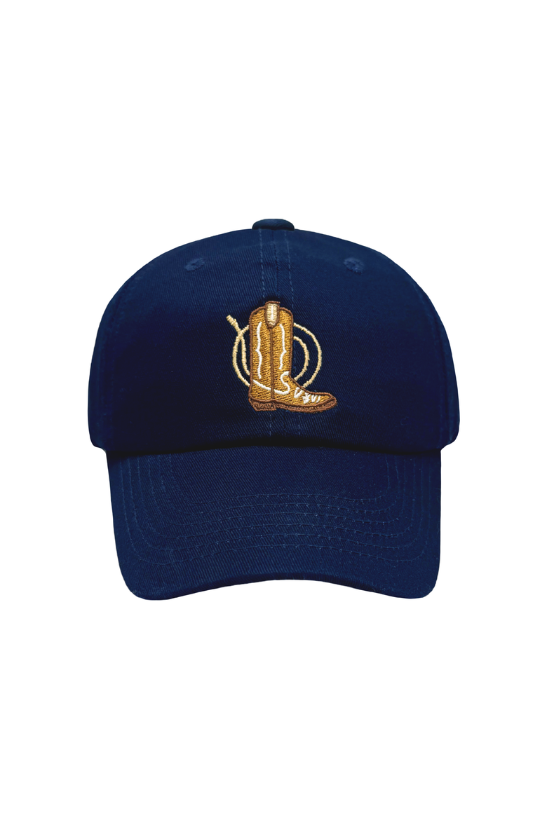 Cowboy Boot Twill Baseball Hat, Main, color, Navy Blue