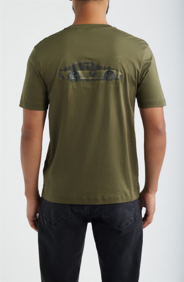 BOSS Porsche Spirit 70 Cotton T-Shirt, Alternate, color, Open Green