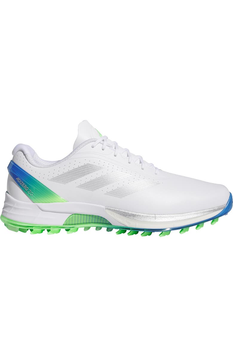 adidas Adizero Spikeless Golf Sneaker, Alternate, color, White/ Silver/ Lime Burst