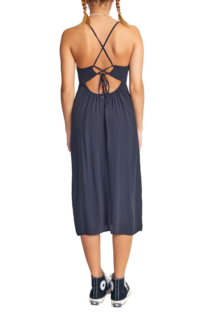 RVCA No Judgement Cutout Midi Dress, Alternate, color, 