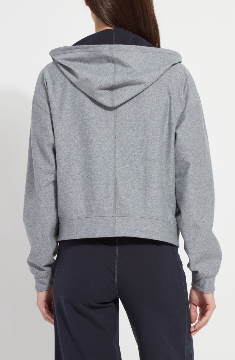 Lysse Jovie Reversible Zip Hoodie, Alternate, color, True Navy/ Grey Melange