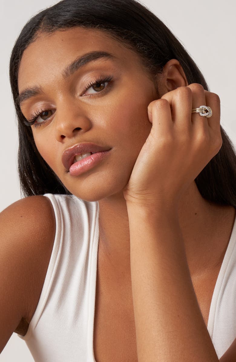 LAGOS Newport Diamond Knot Ring, Alternate, color, 