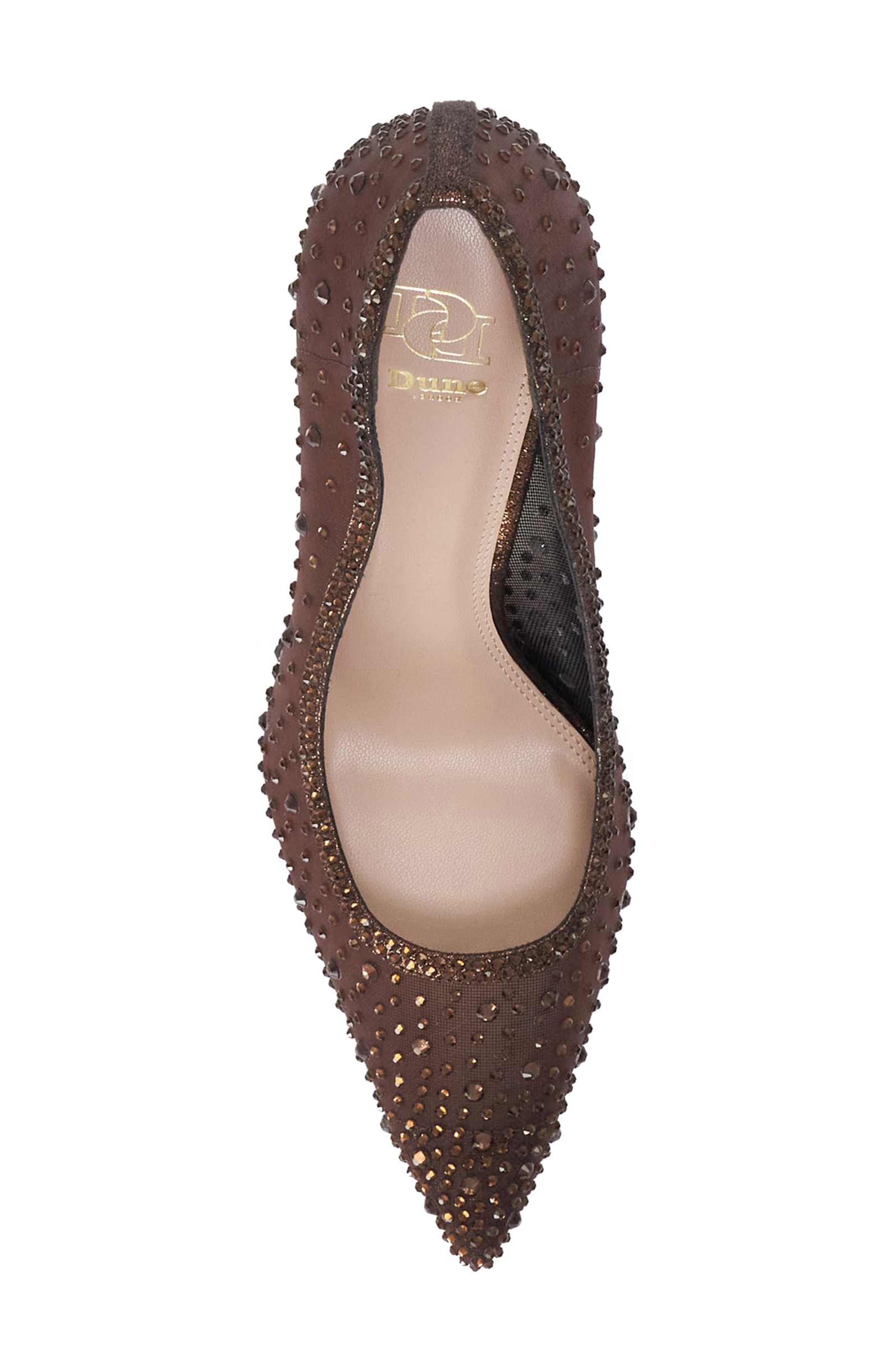 Blingg Crystal Pointed Toe Pump, Alternate, color, BROWN