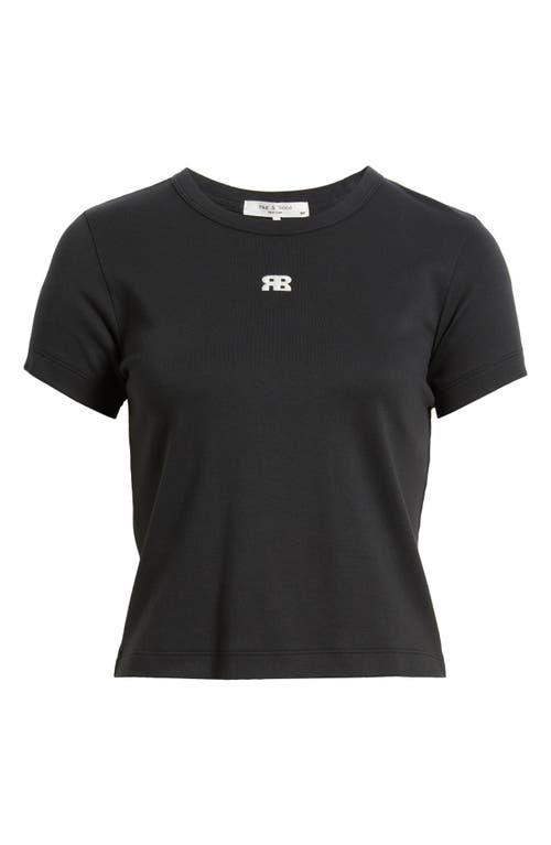 Rag & Bone Mia Logo Baby Tee In Black