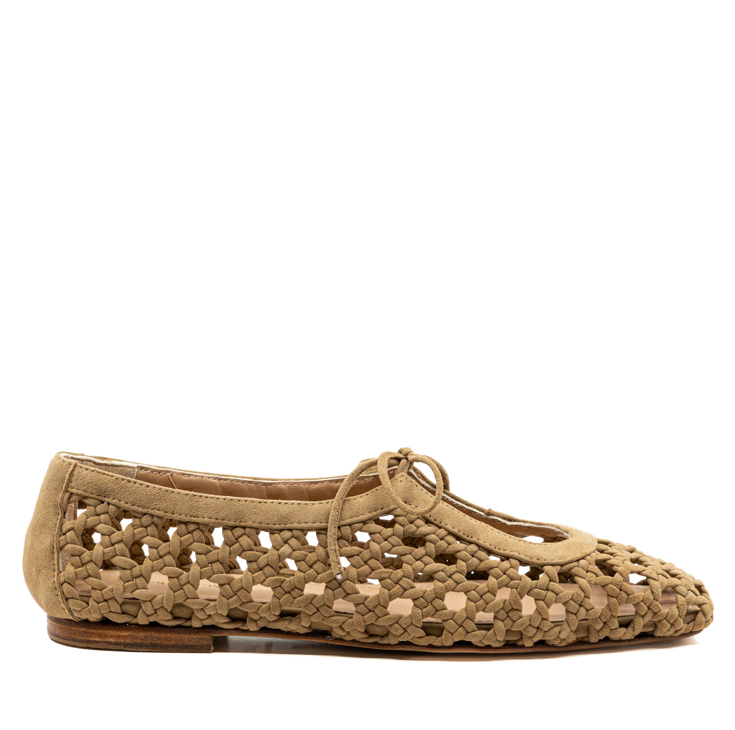 Andrea Gomez Amelia Woven Suede, Main, color, Beige