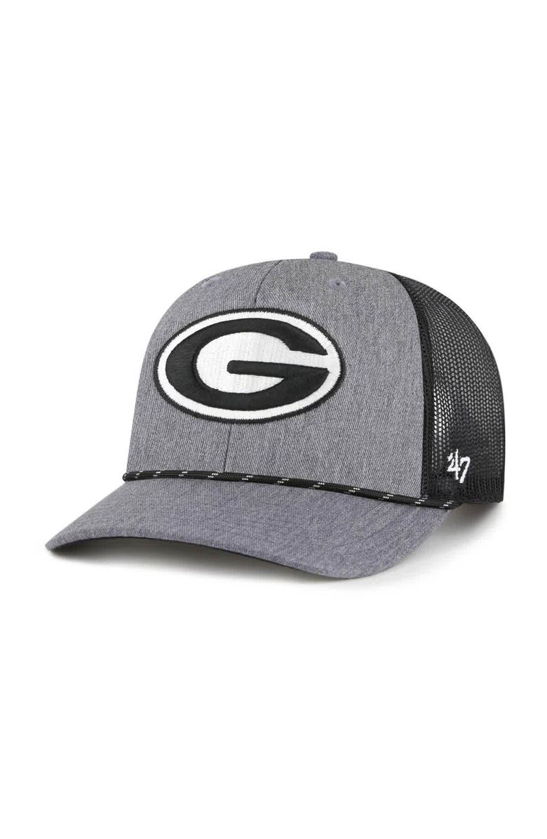 '47 Men's '47 Gray Georgia Bulldogs Carbon Rope Adjustable Hat, Main, color,