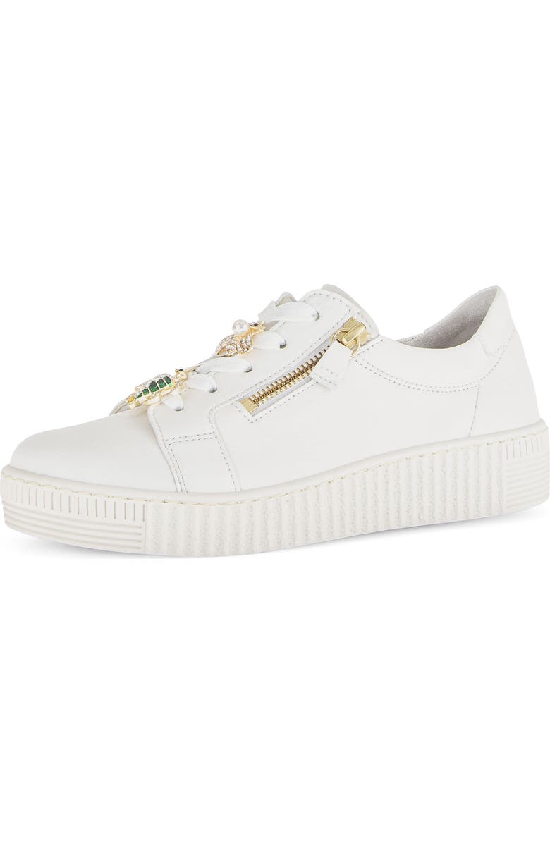 Gabor Embellished Low Top Sneaker, Main, color, Latte