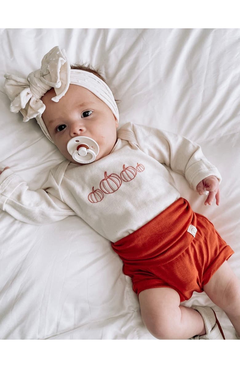 Tenth & Pine Pumpkin Patch - Organic Long Sleeve Baby Bodysuit, Alternate, color, 