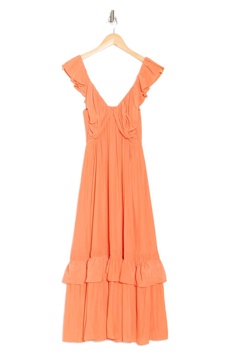 Ramy Brook Nelly Tiered Hem Dress, Alternate, color, Tropic Orange