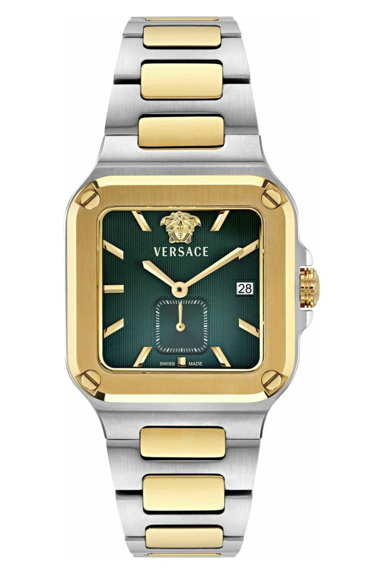 Greca Edge Two-Tone Bracelet Watch, 38mm x 49mm, Main, color, TWO TONE