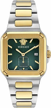 Versace Greca Edge Two-Tone Bracelet Watch, 38mm x 49mm