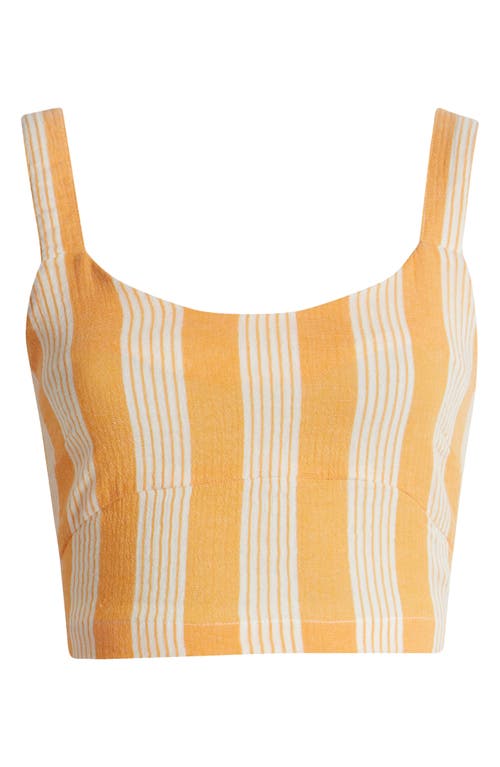 Rip Curl Premium Surf Stripe Crop Tank In Mango