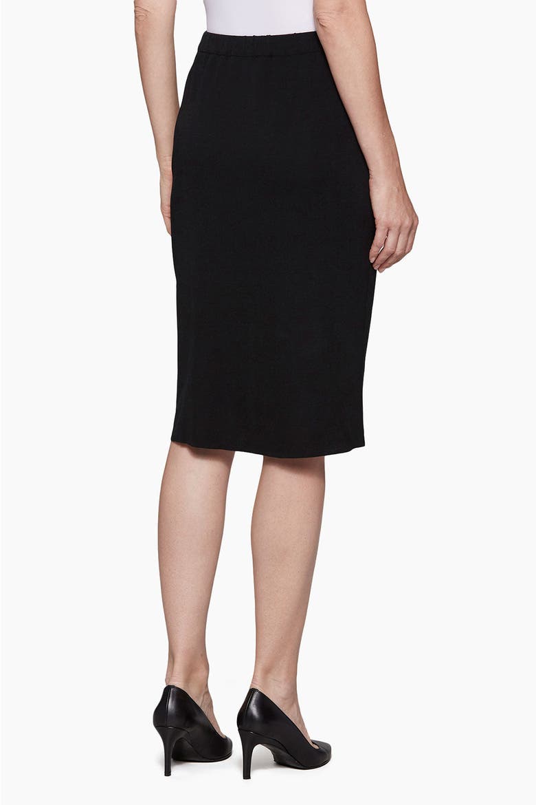 Below the Knee Straight Knit Skirt, Alternate, color, Black