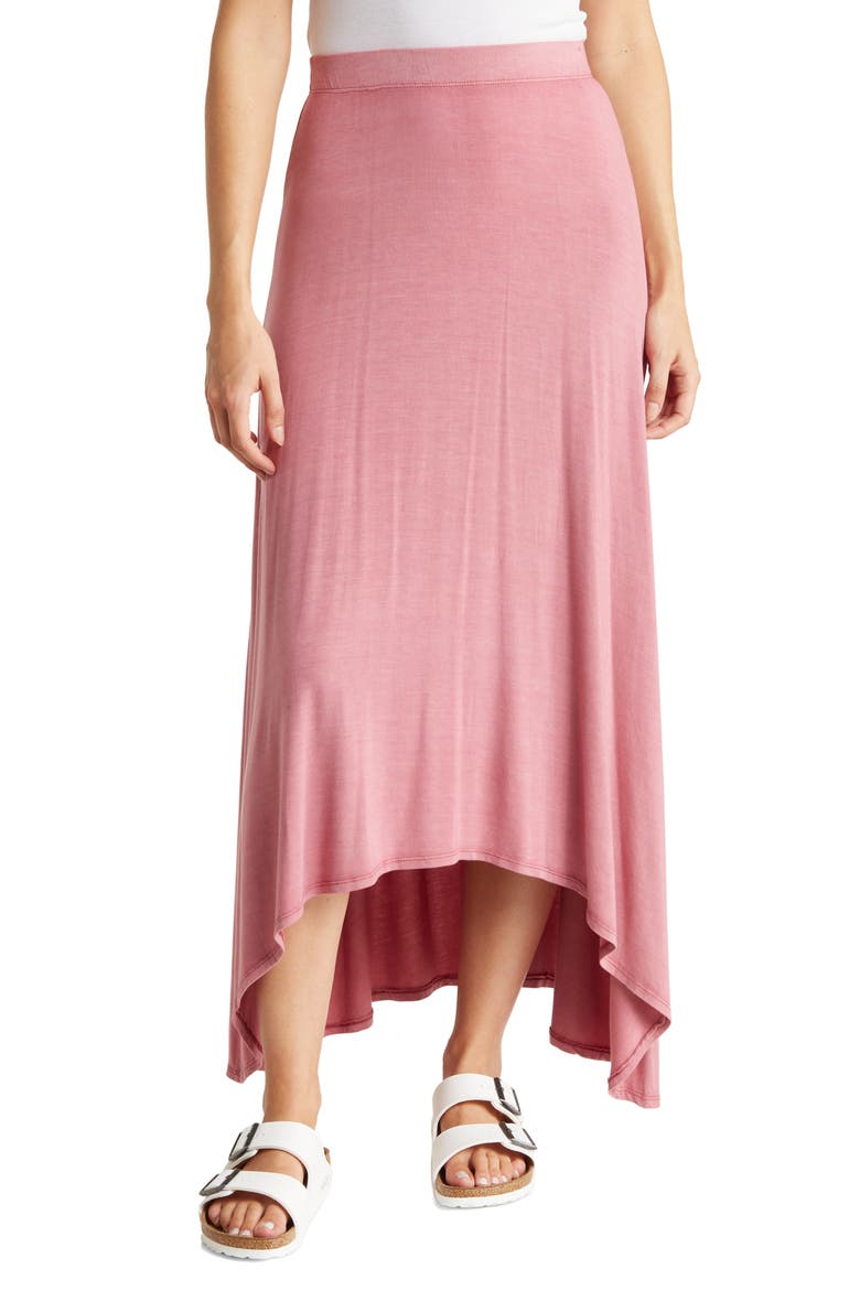 Asymmetric High-Low Skirt, Main, color, CRYSTAL ROSE