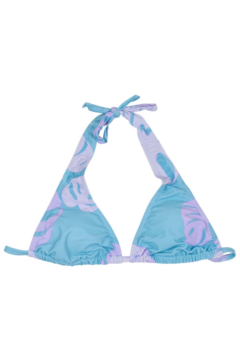 Monstera Floral Womens Bikini Top, Alternate, color, Monstera Floral Teal