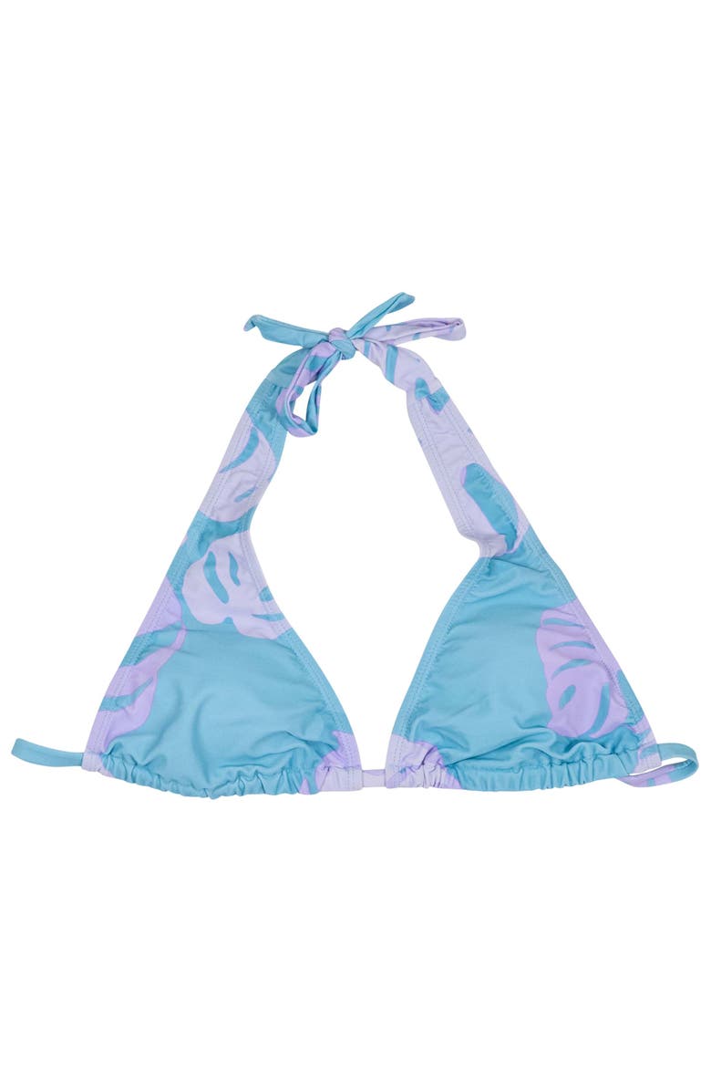 Lords of Harlech Monstera Floral Womens Bikini Top, Alternate, color, Monstera Floral Teal
