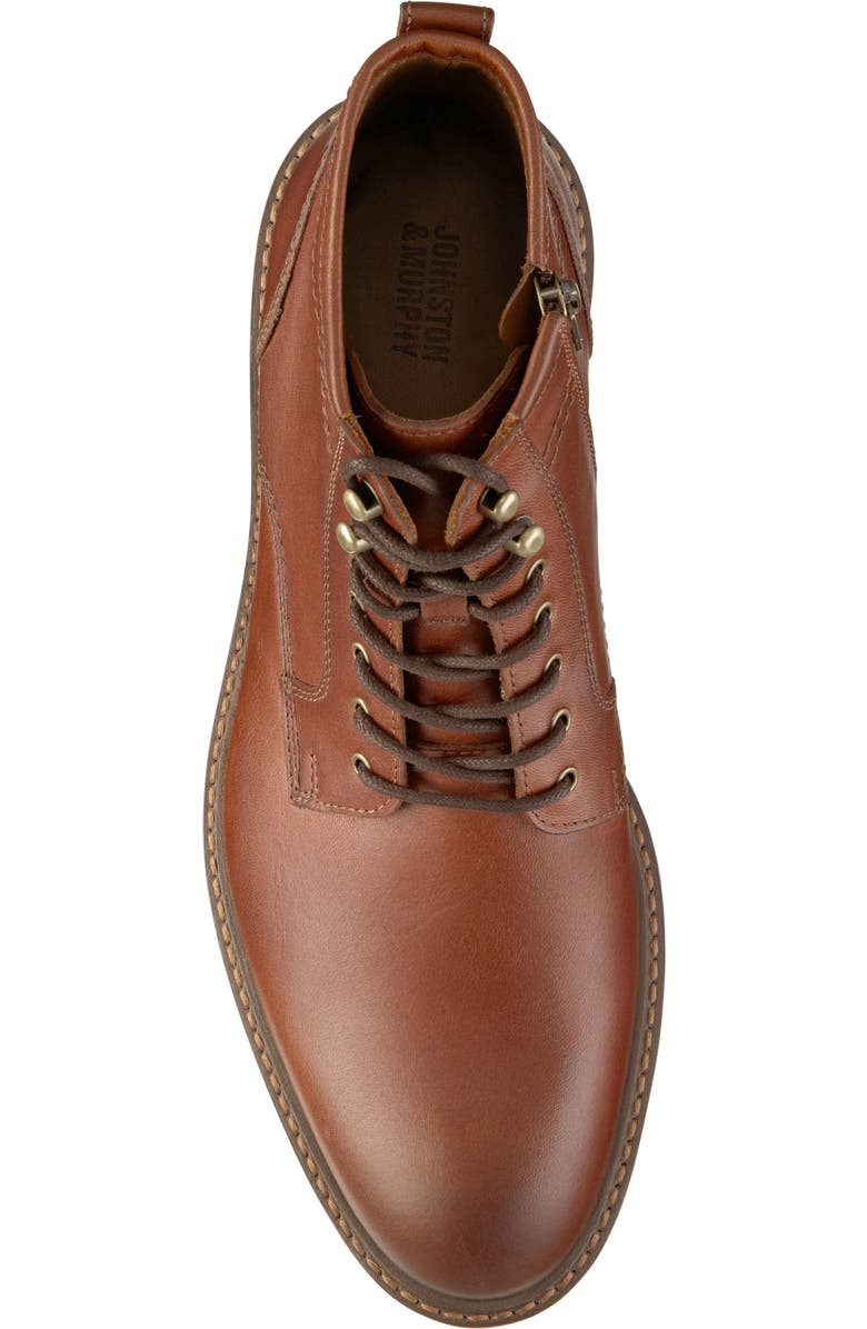 Johnston & Murphy Barrett Plain Toe Boot, Alternate, color, Tan Full Grain