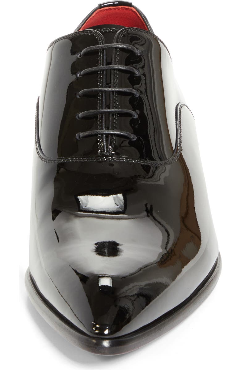 Christian Louboutin Pelvis Pointed Toe Oxford, Alternate, color, Black/ Lin Loubi