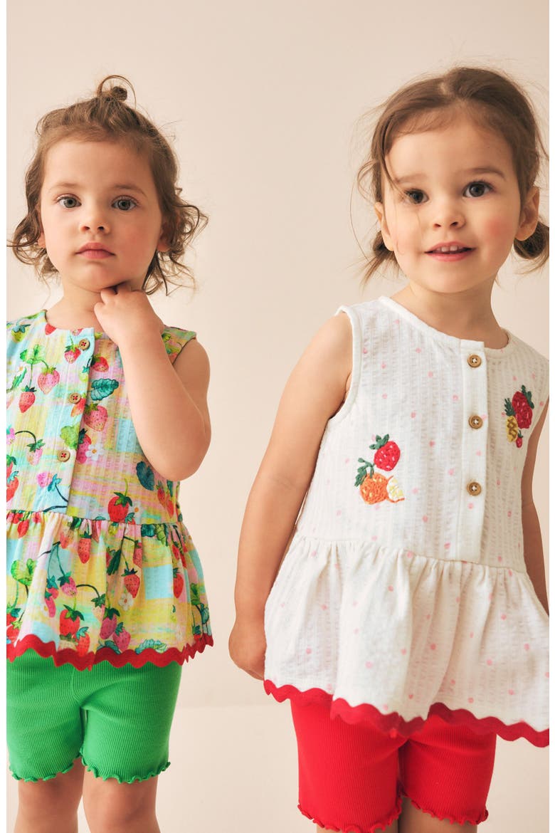 Kids' Cotton Tanks & Shorts Assorted 4-Pack, Alternate, color, RED