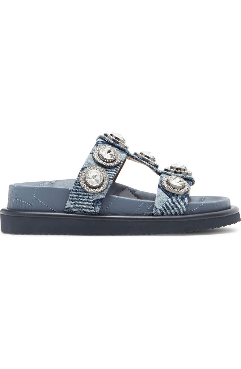 Kurt Geiger London Orson Crystal Slide Sandal, Alternate, color, Navy