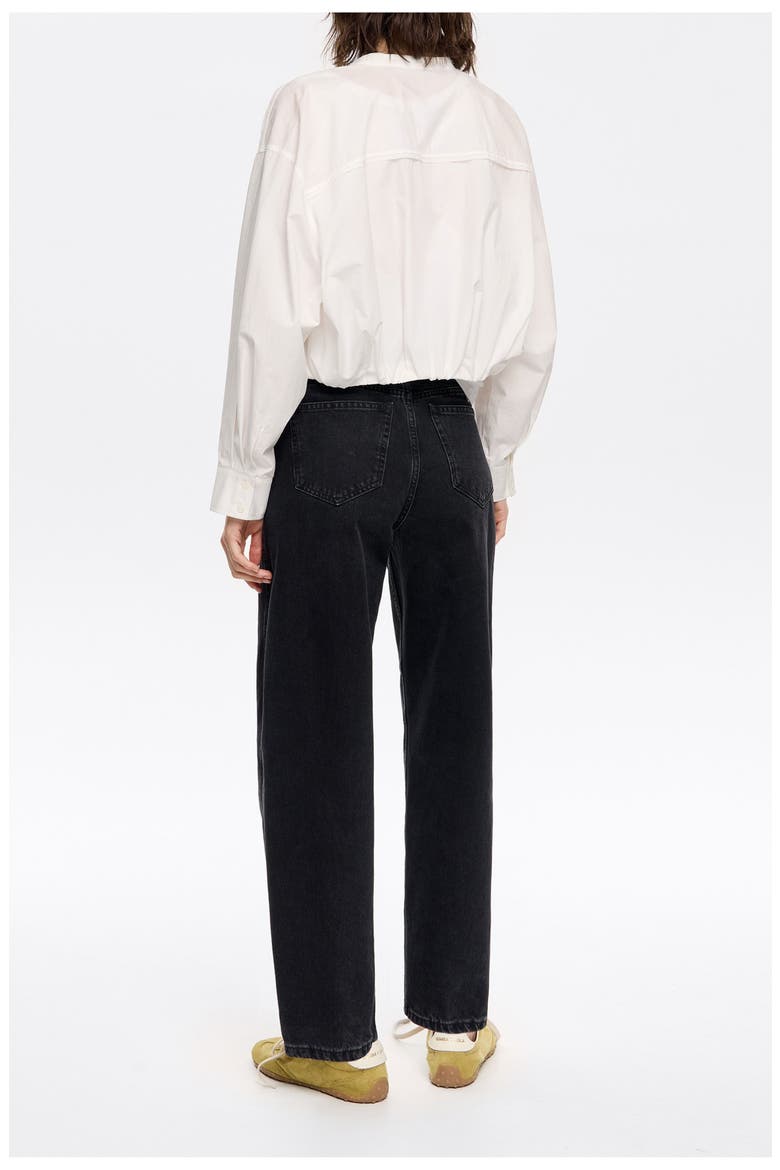 Barrel Jeans, Alternate, color, WASHED DENIM BLACK