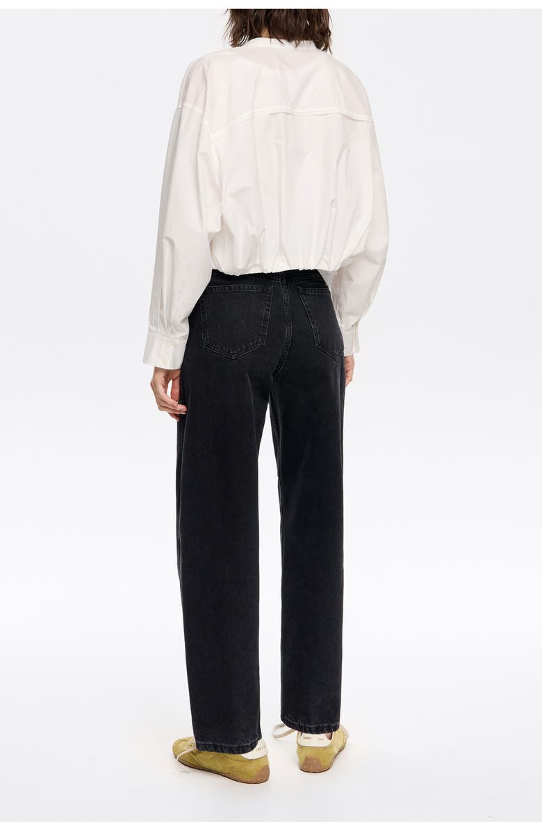 Bimba y Lola Barrel Jeans, Alternate, color, Washed Denim Black