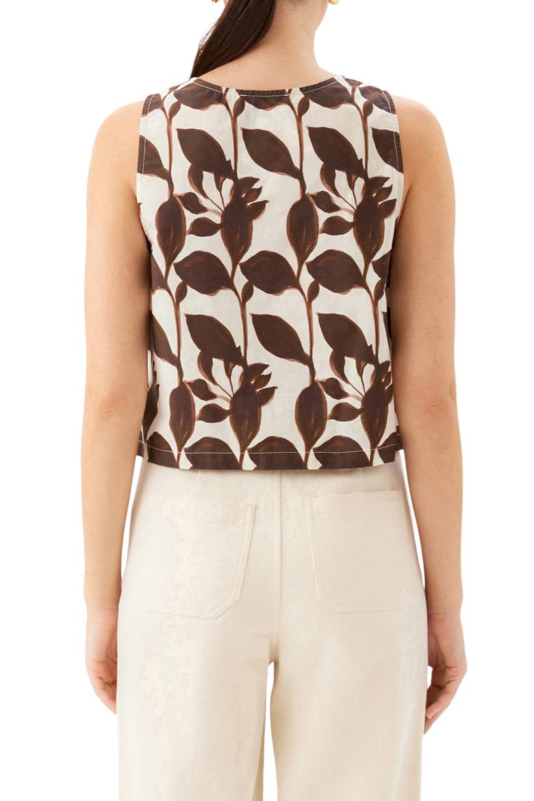 Emery Tie Front Sleeveless Cotton Top, Alternate, color, PRINT