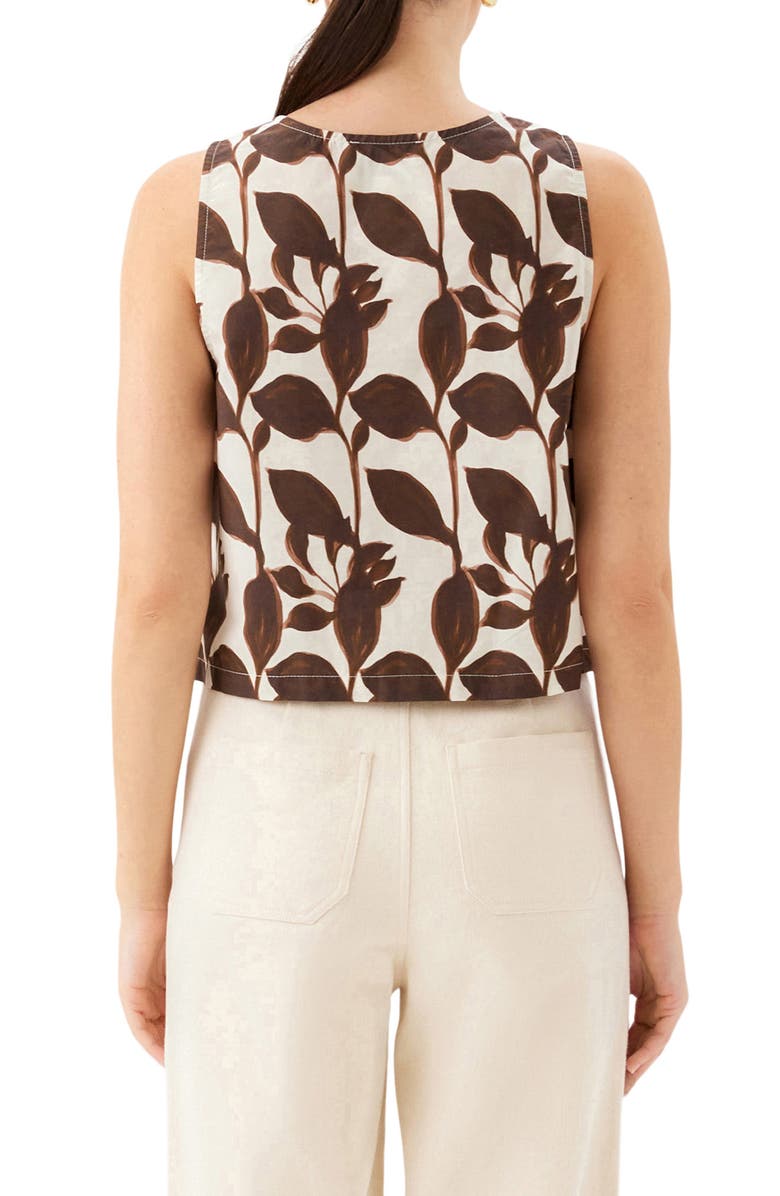 FIFTEEN TWENTY Emery Tie Front Sleeveless Cotton Top, Alternate, color,