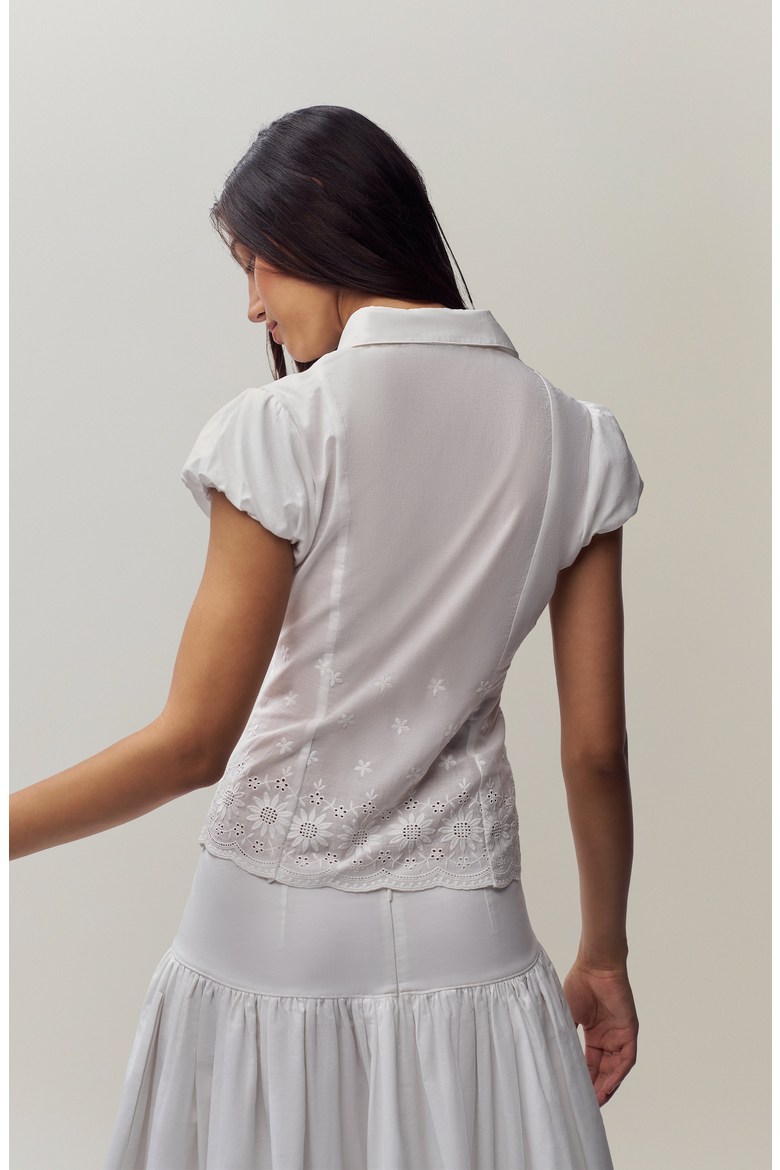 Rinka Embroidered Blouse, Alternate, color, White