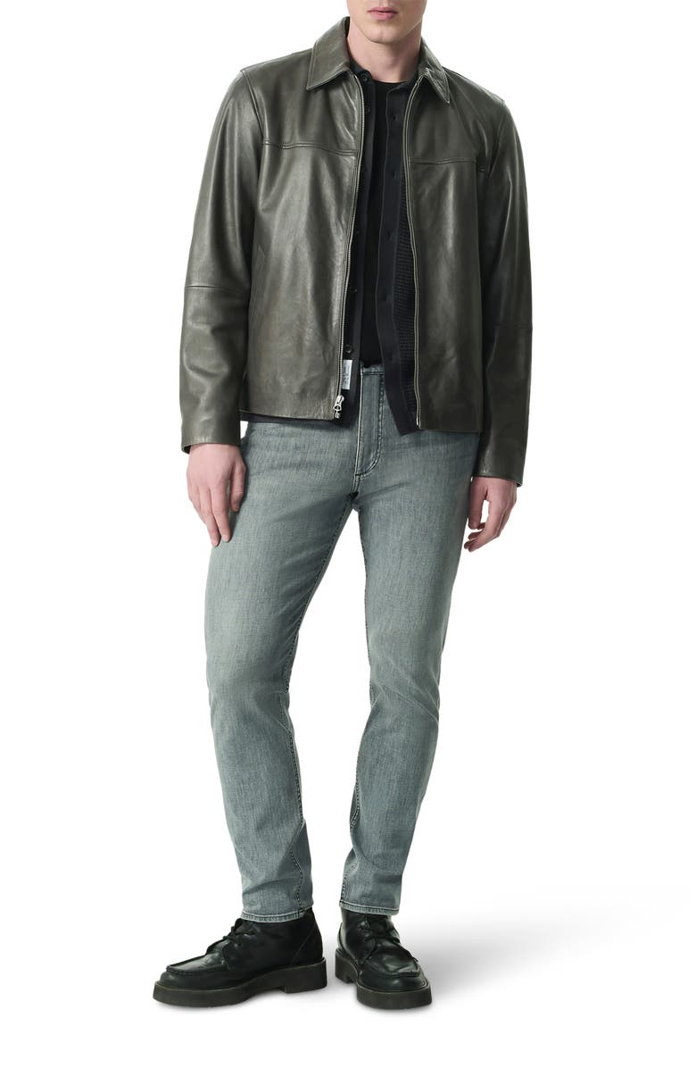 rag & bone Harvey Jacquard Stripe Knit Short Sleeve Button-Up Shirt, Alternate, color,