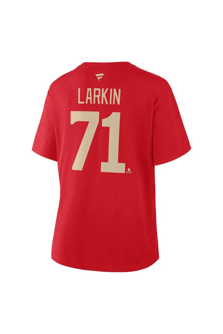 Women's Fanatics Dylan Larkin Red Detroit Red Wings Authentic Stack Name & Number T-Shirt, Alternate, color, Red