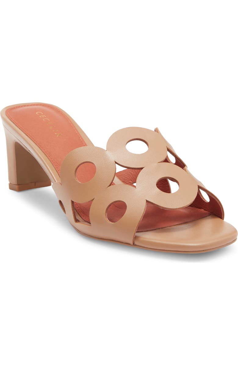 Cecelia New York Belmont Cutout Slide Sandal, Main, color, Tan