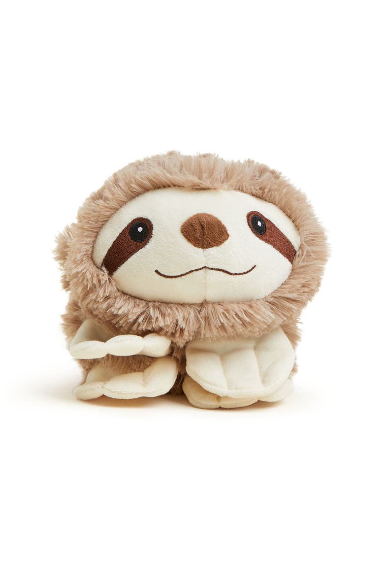 Sloth Plush Neck Wrap, Alternate, color, Medium Brown