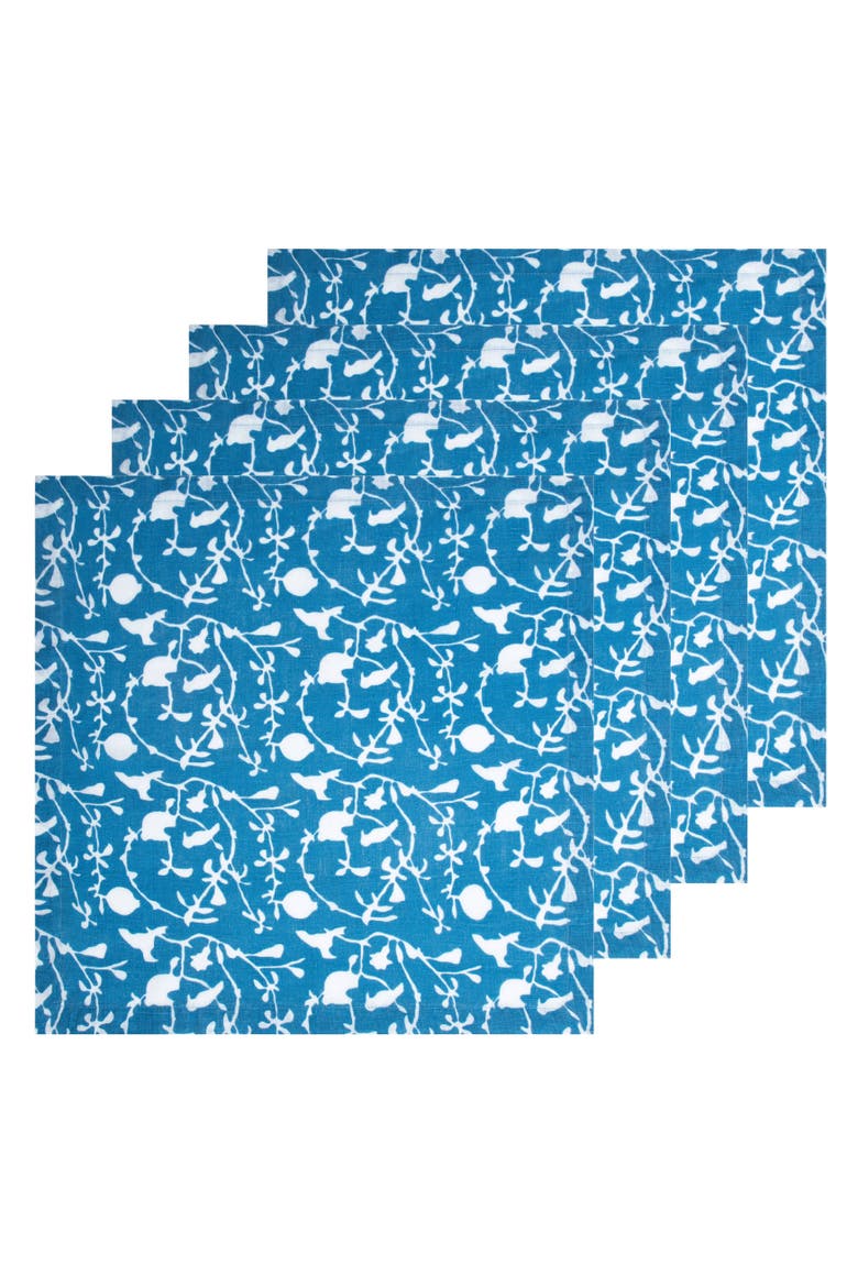 Sanctuary Printed Napkins - Set of 4, Main, color, Blue 20" x 20"