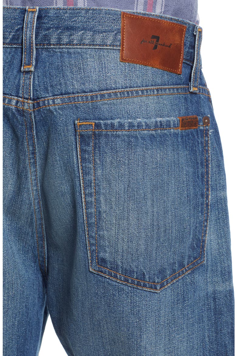 7 For All Mankind® Cutoff Denim Shorts, Alternate, color, LEGEND DESTROYED