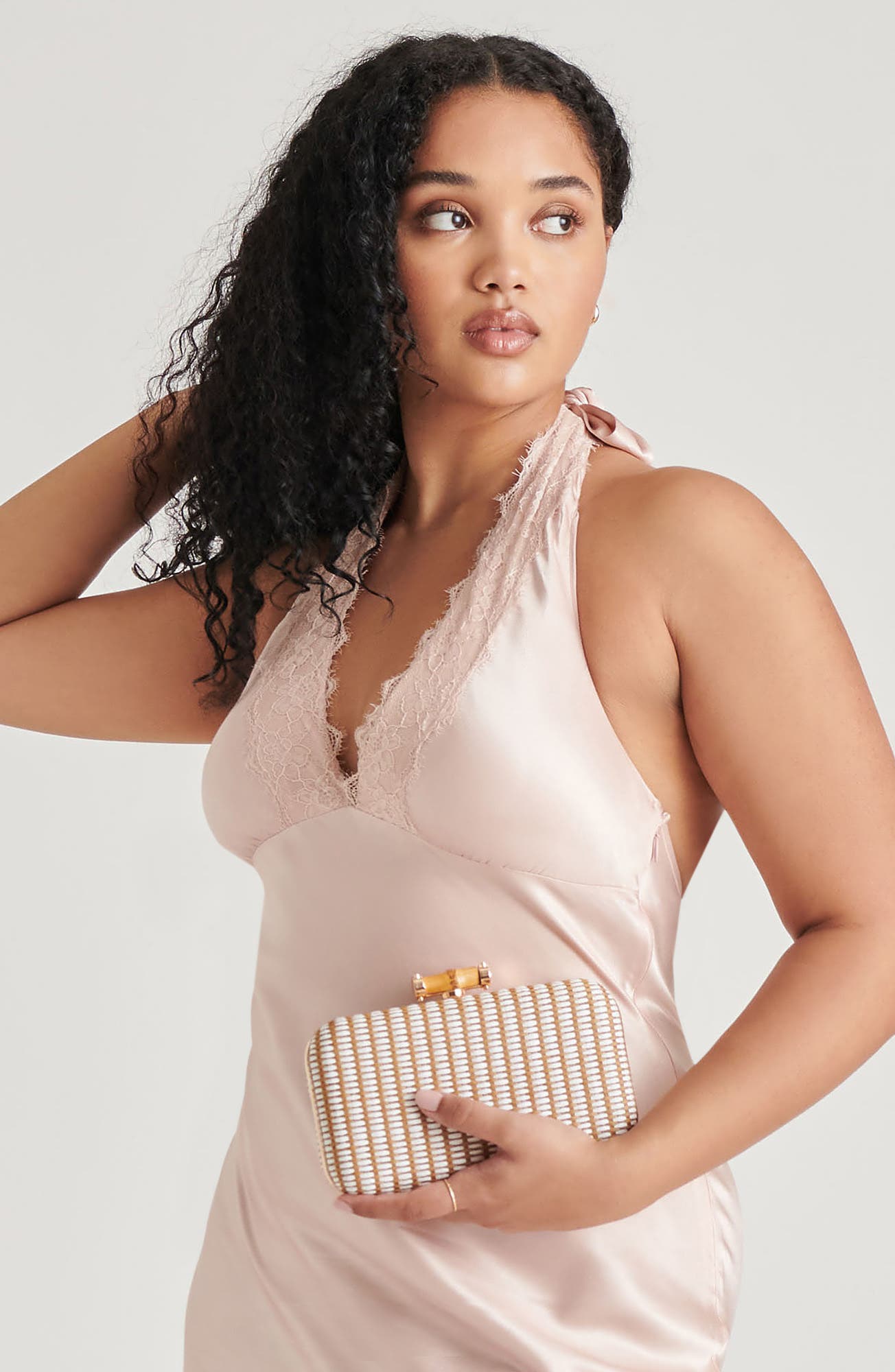 Dolce Vita Symi Raffia Convertible Clutch, Alternate, color, 